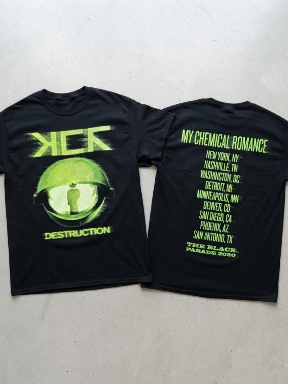 My Chemical Romance The Black Parade 2026 Green Graphic Black T-Shirt S-4XL